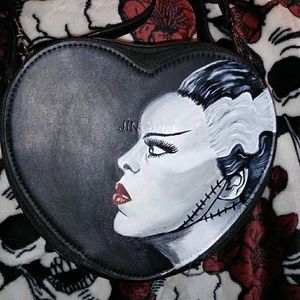 Bride of Frankenstein Hand painted purse bag